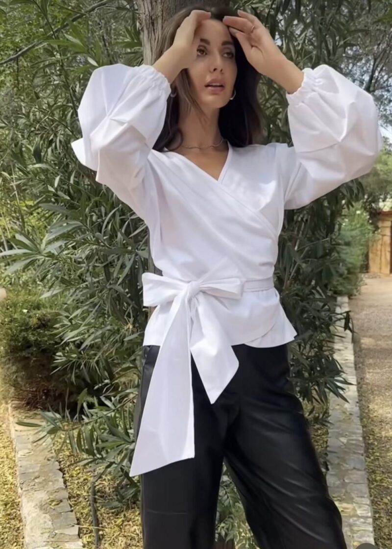Πουκάμισο Λευκό Ντράπε