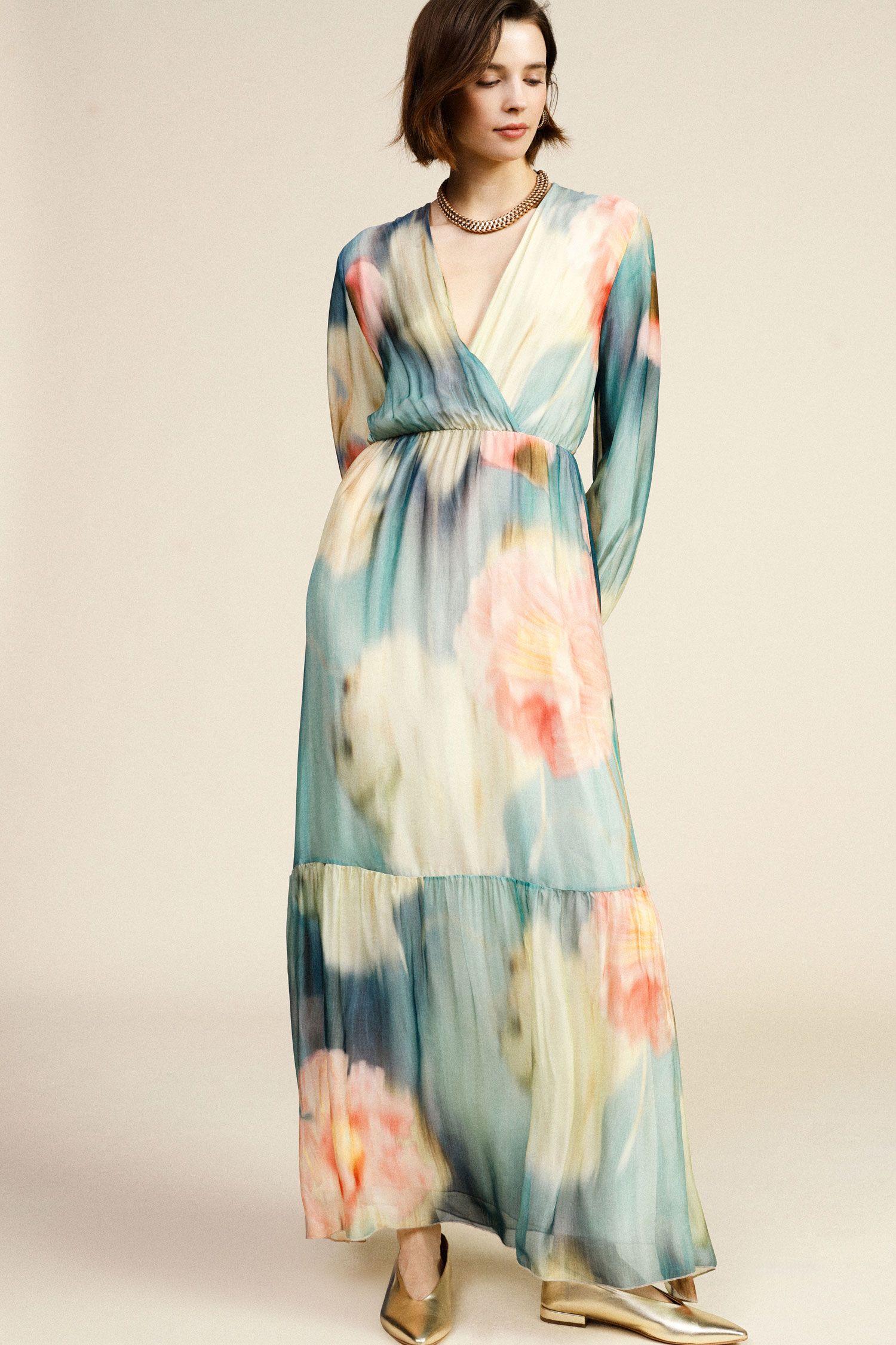 Maxi Φόρεμα Mε Tie-Dye Print 1 Maxi Φόρεμα Mε Tie-Dye Print