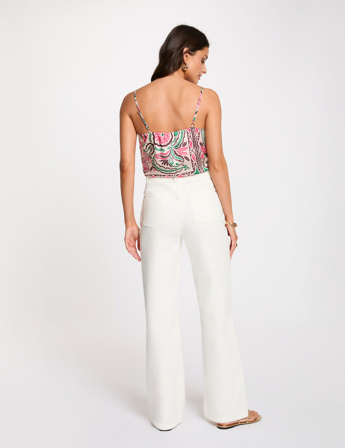 Σατέν Crop Top με Print 3 Σατέν Crop Top με Print - Image 3