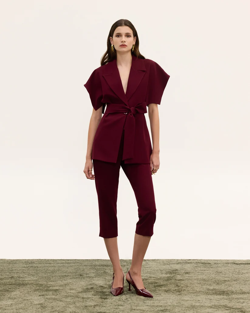 Belted Cape Blazer