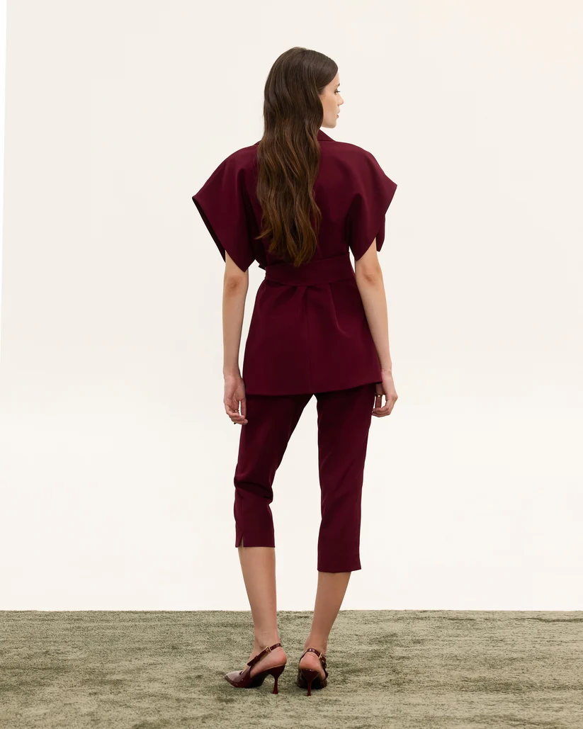 Belted Cape Blazer - Image 3