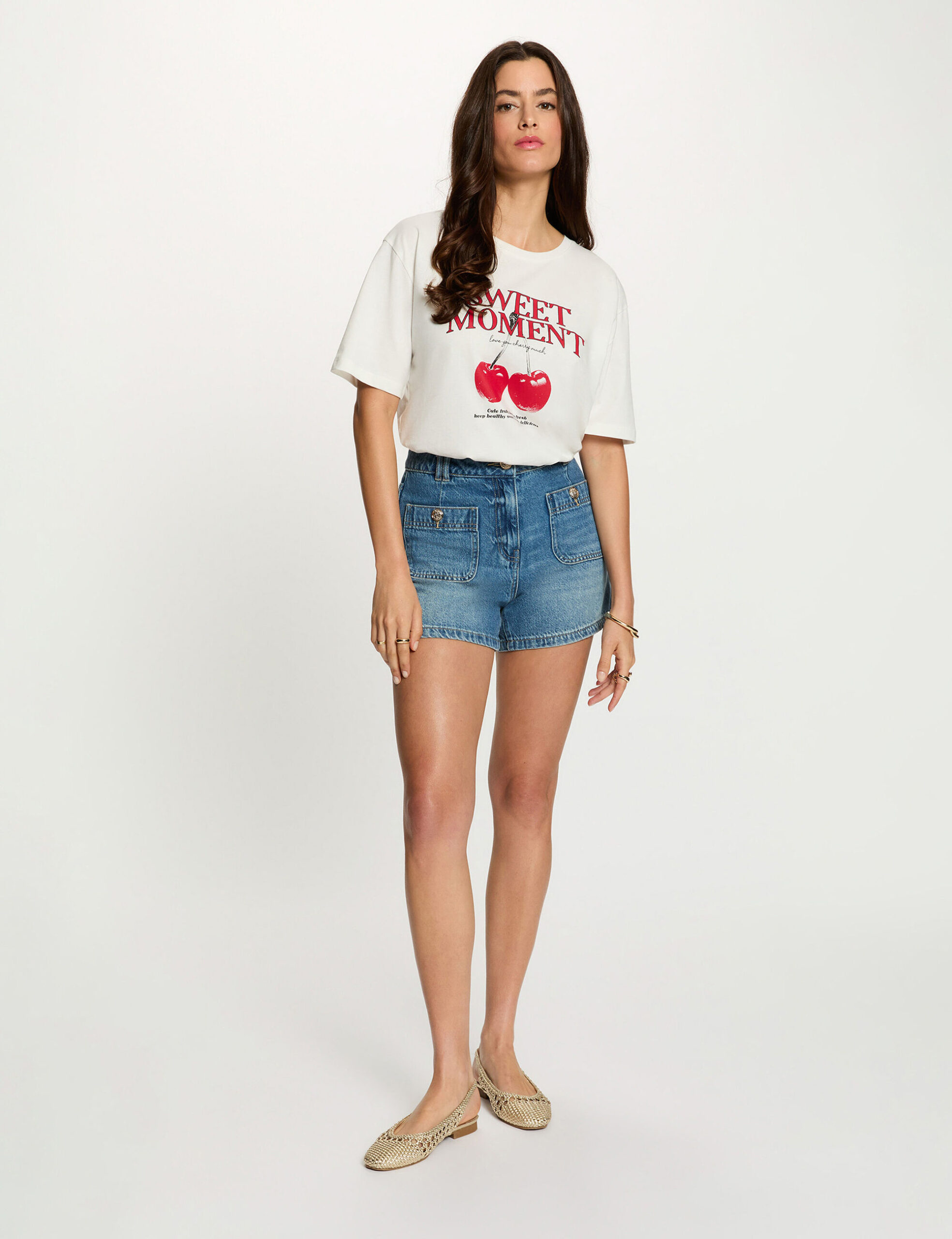 T-shirt με Print σε Ίσια Γραμμή - Image 3