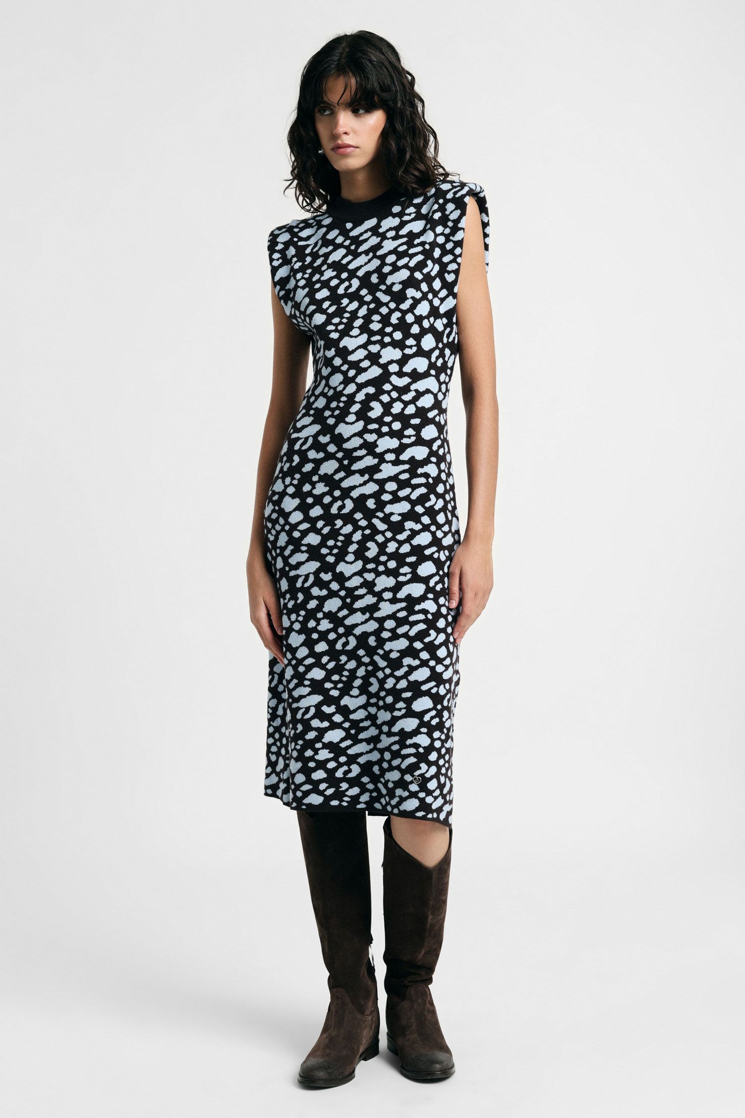 Midi Φόρεμα Με Abstract Print
