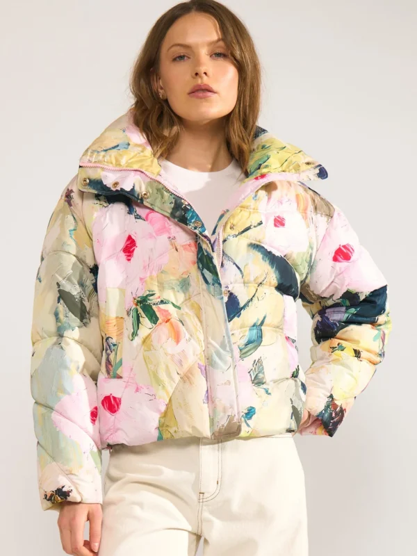 Puffer Μπουφάν με Floral Print