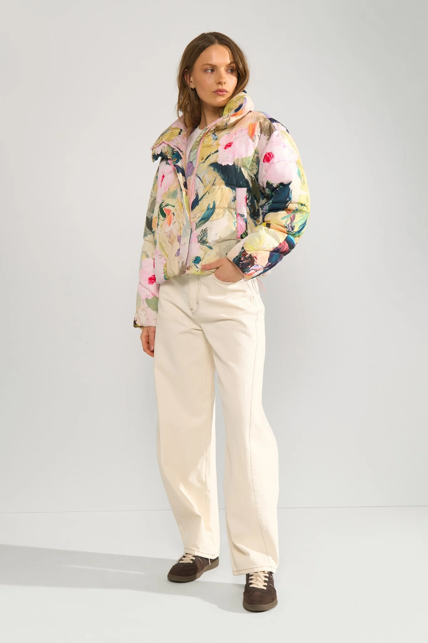 Puffer Μπουφάν με Floral Print - Image 4